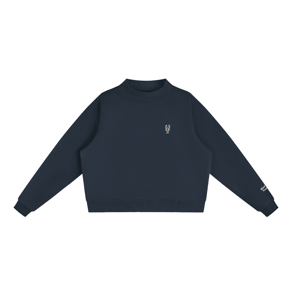 Lobster Trap Mock-Neck Crew Sweatshirt