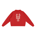 Fisherman Fleece Mock-Neck in Navy