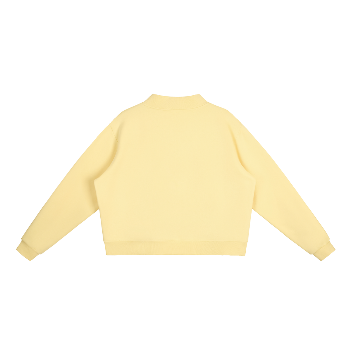 Fisherman Fleece Mock-Neck in Yellow