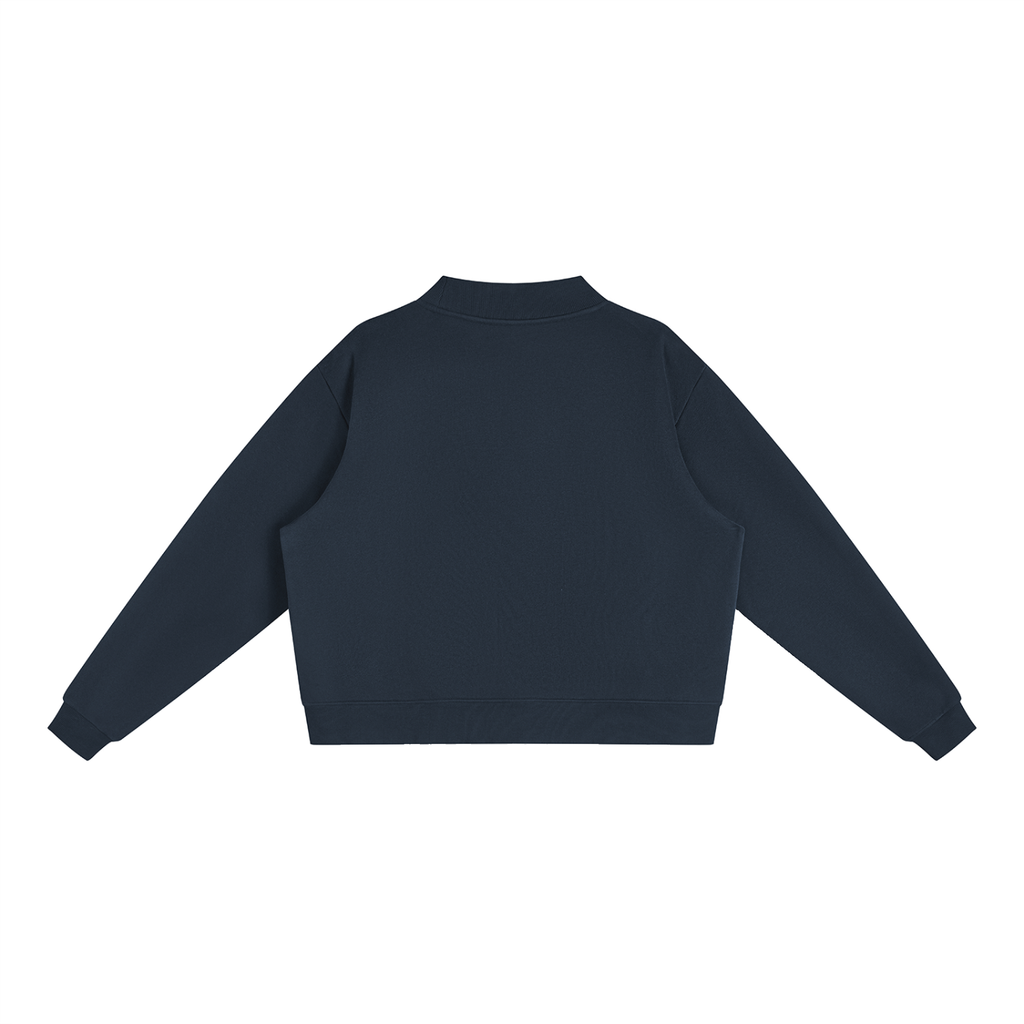 Cozy Fleece Mock-Neck Crew Sweatshirt