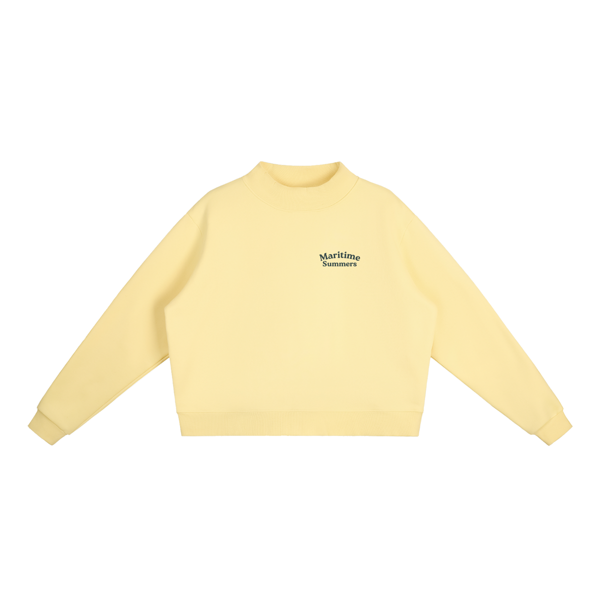 Cozy Fleece Mock-Neck Crew Sweatshirt
