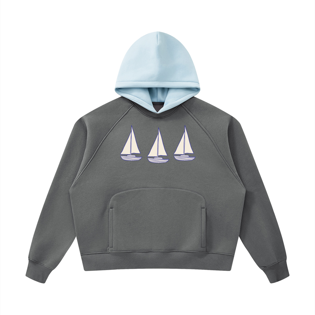 Three Sails Color Block Hoodie