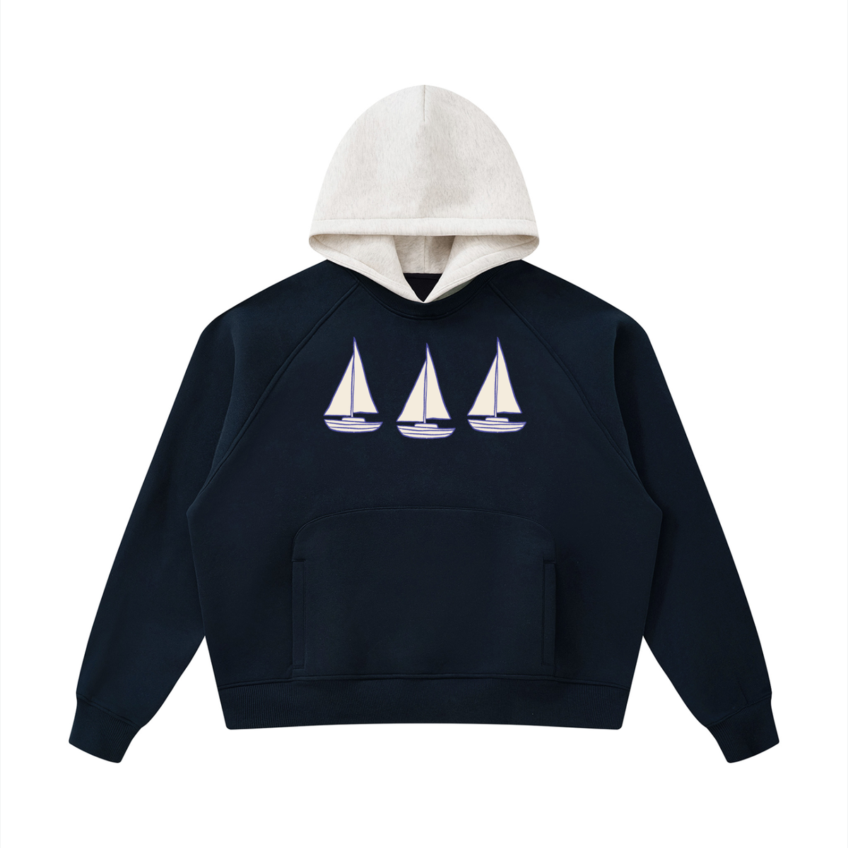 Three Sails Color Block Hoodie