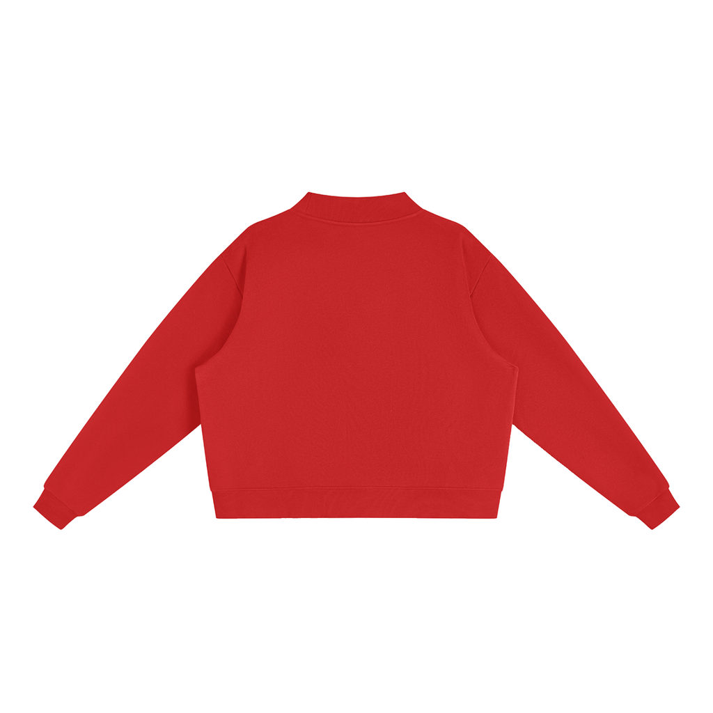 Cozy Fleece Mock-Neck Crew Sweatshirt